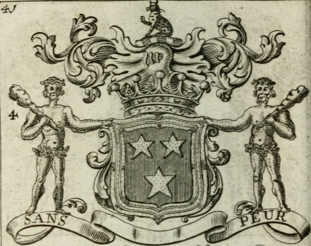 An illustration from The British compendium; or, Rudiments of honour: Containing the origin of the Scots, and succession of their kings for above 2000 years;, 1741, leaf 49