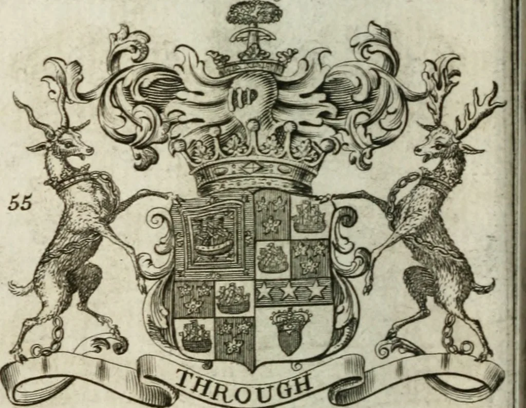 An illustration from The British compendium; or, Rudiments of honour: Containing the origin of the Scots, and succession of their kings for above 2000 years;, 1741, leaf 49