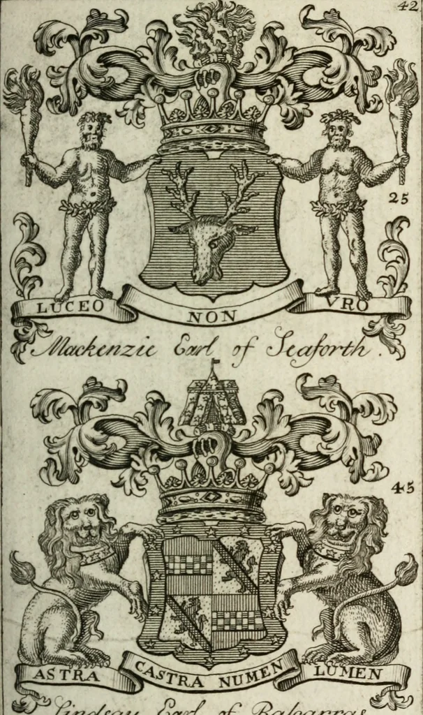 An illustration from The British compendium; or, Rudiments of honour: Containing the origin of the Scots, and succession of their kings for above 2000 years;, 1741, leaf 50