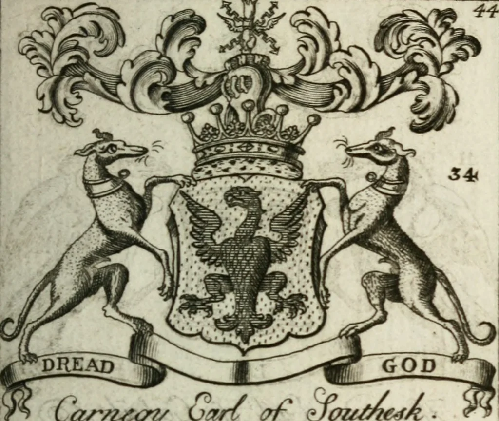 An illustration from The British compendium; or, Rudiments of honour: Containing the origin of the Scots, and succession of their kings for above 2000 years;, 1741, leaf 52