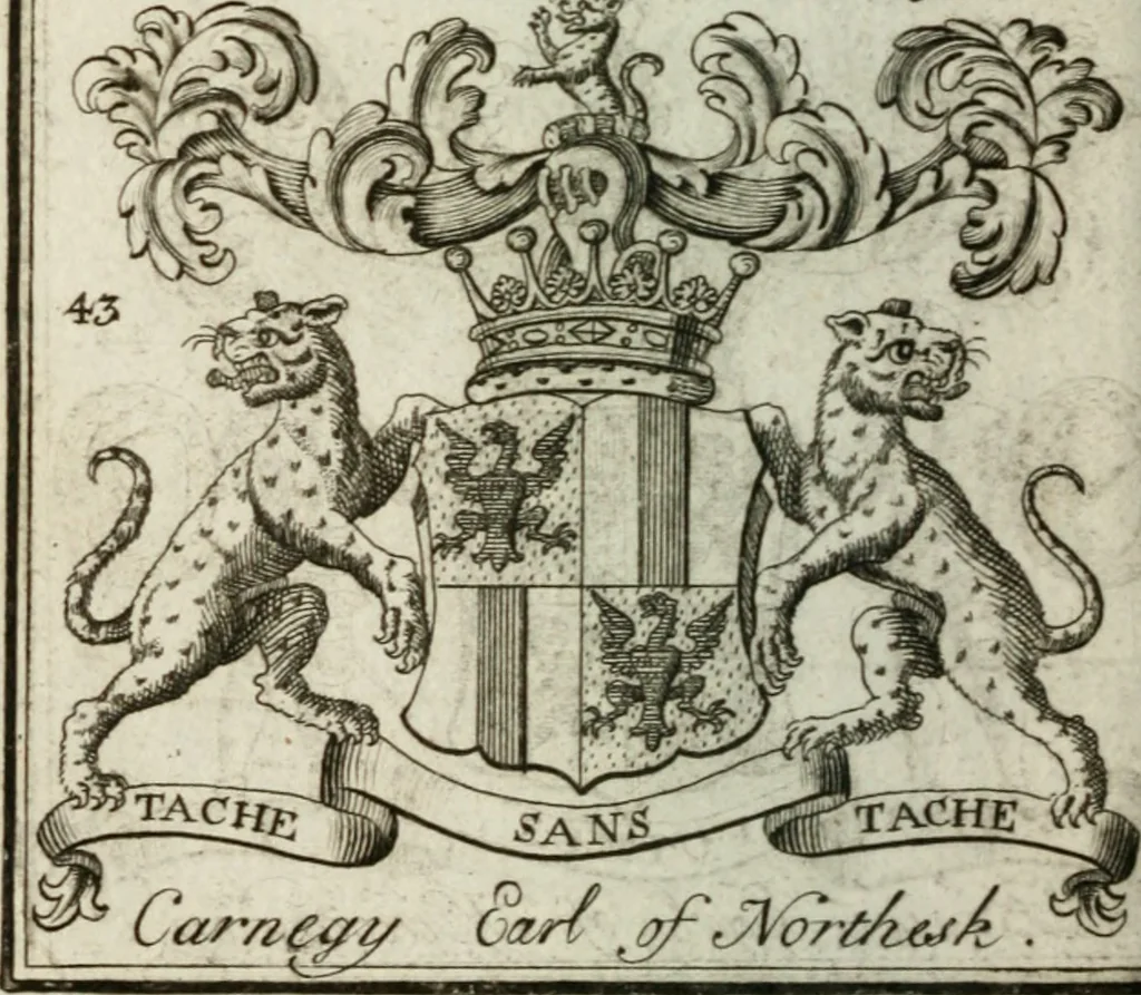 An illustration from The British compendium; or, Rudiments of honour: Containing the origin of the Scots, and succession of their kings for above 2000 years;, 1741, leaf 55