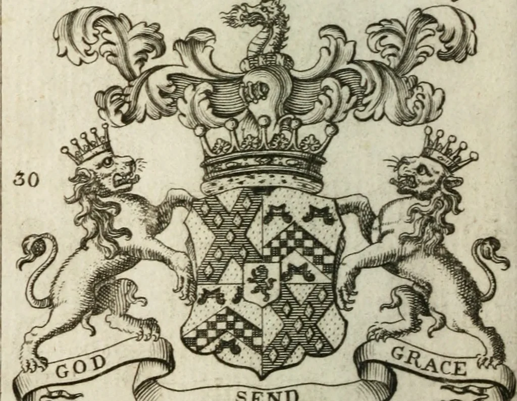 An illustration from The British compendium; or, Rudiments of honour: Containing the origin of the Scots, and succession of their kings for above 2000 years;, 1741, leaf 59
