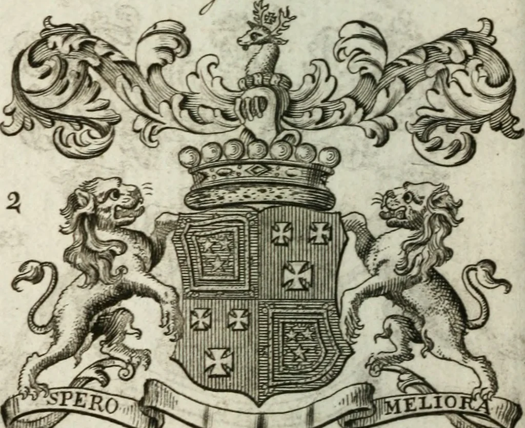 An illustration from The British compendium; or, Rudiments of honour: Containing the origin of the Scots, and succession of their kings for above 2000 years;, 1741, leaf 65