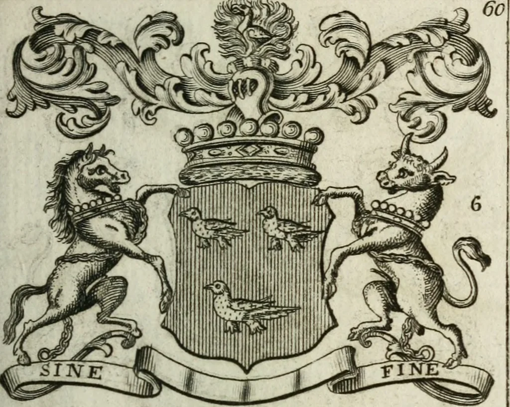 An illustration from The British compendium; or, Rudiments of honour: Containing the origin of the Scots, and succession of their kings for above 2000 years;, 1741, leaf 68