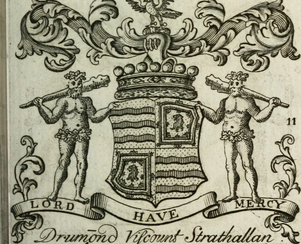 An illustration from The British compendium; or, Rudiments of honour: Containing the origin of the Scots, and succession of their kings for above 2000 years;, 1741, leaf 68