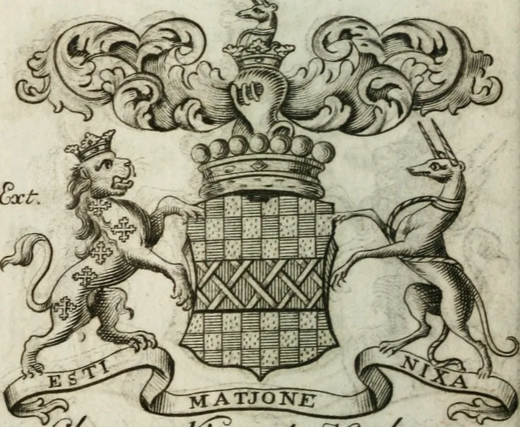 An illustration from The British compendium; or, Rudiments of honour: Containing the origin of the Scots, and succession of their kings for above 2000 years;, 1741, leaf 69