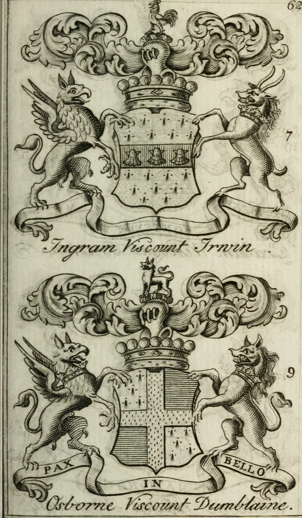 An illustration from The British compendium; or, Rudiments of honour: Containing the origin of the Scots, and succession of their kings for above 2000 years;, 1741, leaf 70
