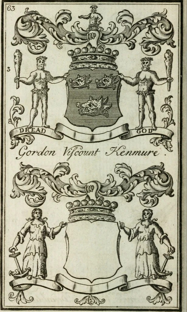 An illustration from The British compendium; or, Rudiments of honour: Containing the origin of the Scots, and succession of their kings for above 2000 years;, 1741, leaf 71
