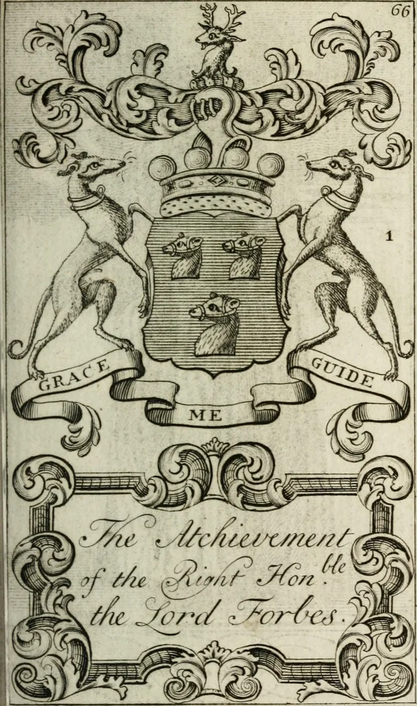 An illustration from The British compendium; or, Rudiments of honour: Containing the origin of the Scots, and succession of their kings for above 2000 years;, 1741, leaf 74