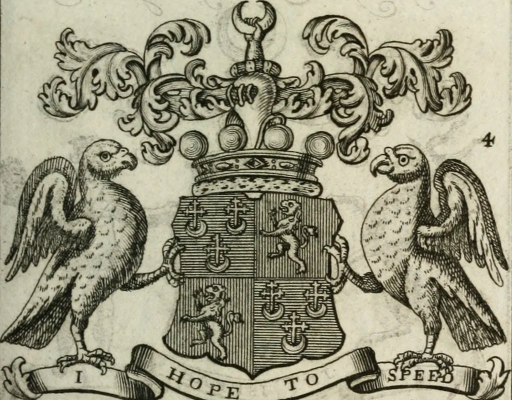 An illustration from The British compendium; or, Rudiments of honour: Containing the origin of the Scots, and succession of their kings for above 2000 years;, 1741, leaf 76
