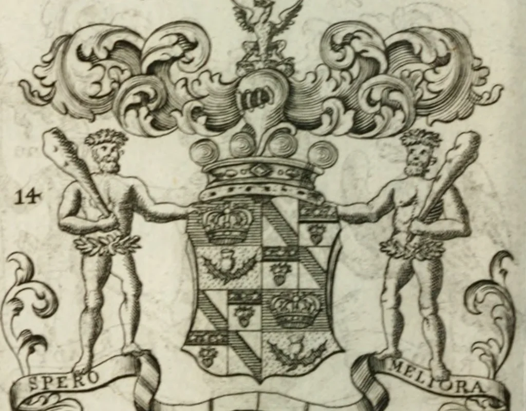An illustration from The British compendium; or, Rudiments of honour: Containing the origin of the Scots, and succession of their kings for above 2000 years;, 1741, leaf 83