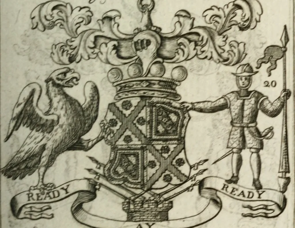 An illustration from The British compendium; or, Rudiments of honour: Containing the origin of the Scots, and succession of their kings for above 2000 years;, 1741, leaf 84