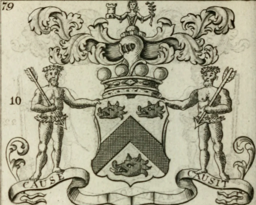An illustration from The British compendium; or, Rudiments of honour: Containing the origin of the Scots, and succession of their kings for above 2000 years;, 1741, leaf 87