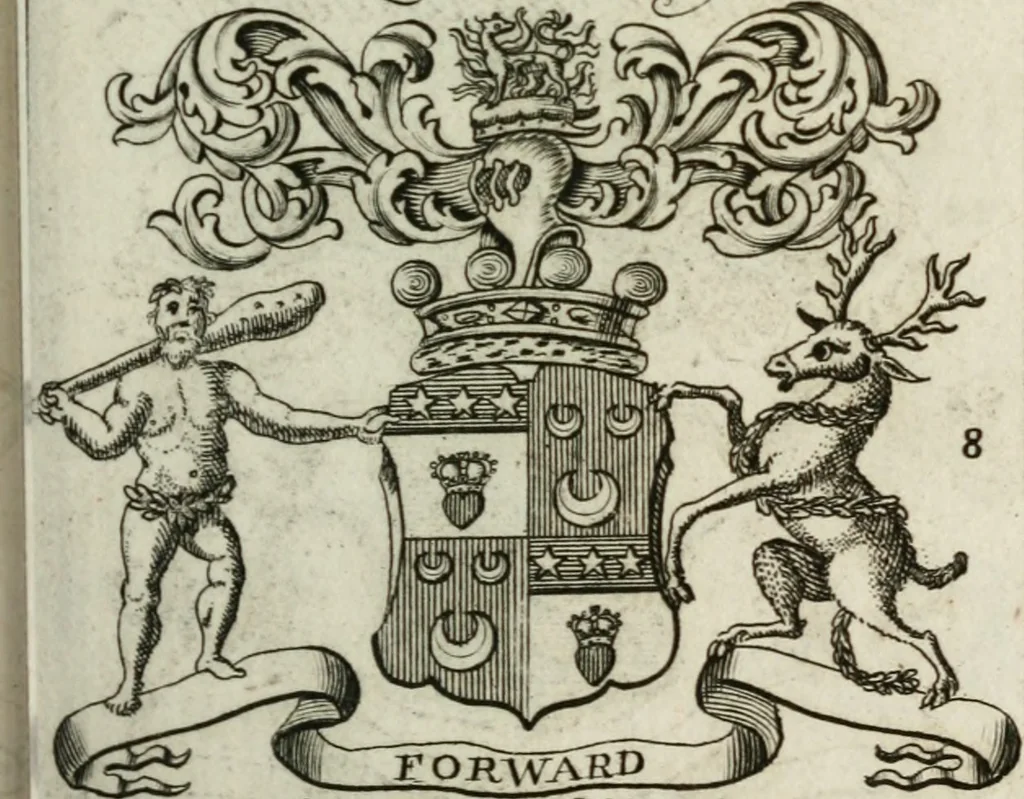 An illustration from The British compendium; or, Rudiments of honour: Containing the origin of the Scots, and succession of their kings for above 2000 years;, 1741, leaf 90