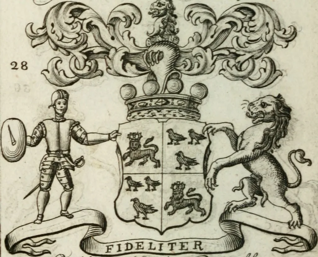 An illustration from The British compendium; or, Rudiments of honour: Containing the origin of the Scots, and succession of their kings for above 2000 years;, 1741, leaf 91