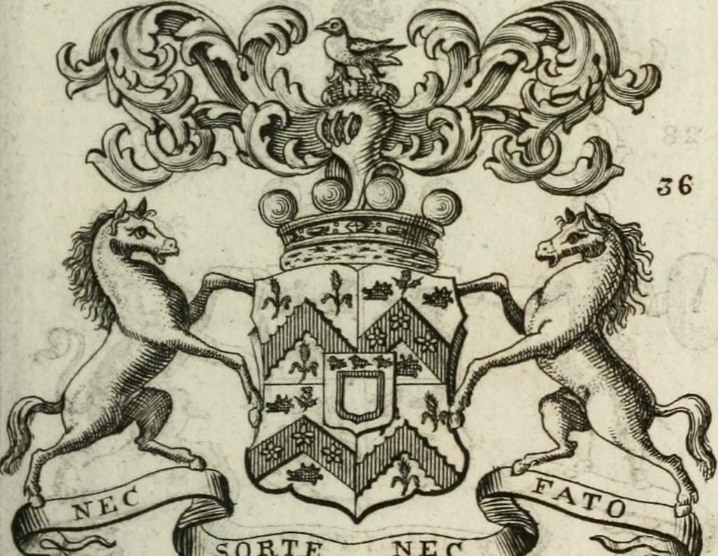 An illustration from The British compendium; or, Rudiments of honour: Containing the origin of the Scots, and succession of their kings for above 2000 years;, 1741, leaf 92