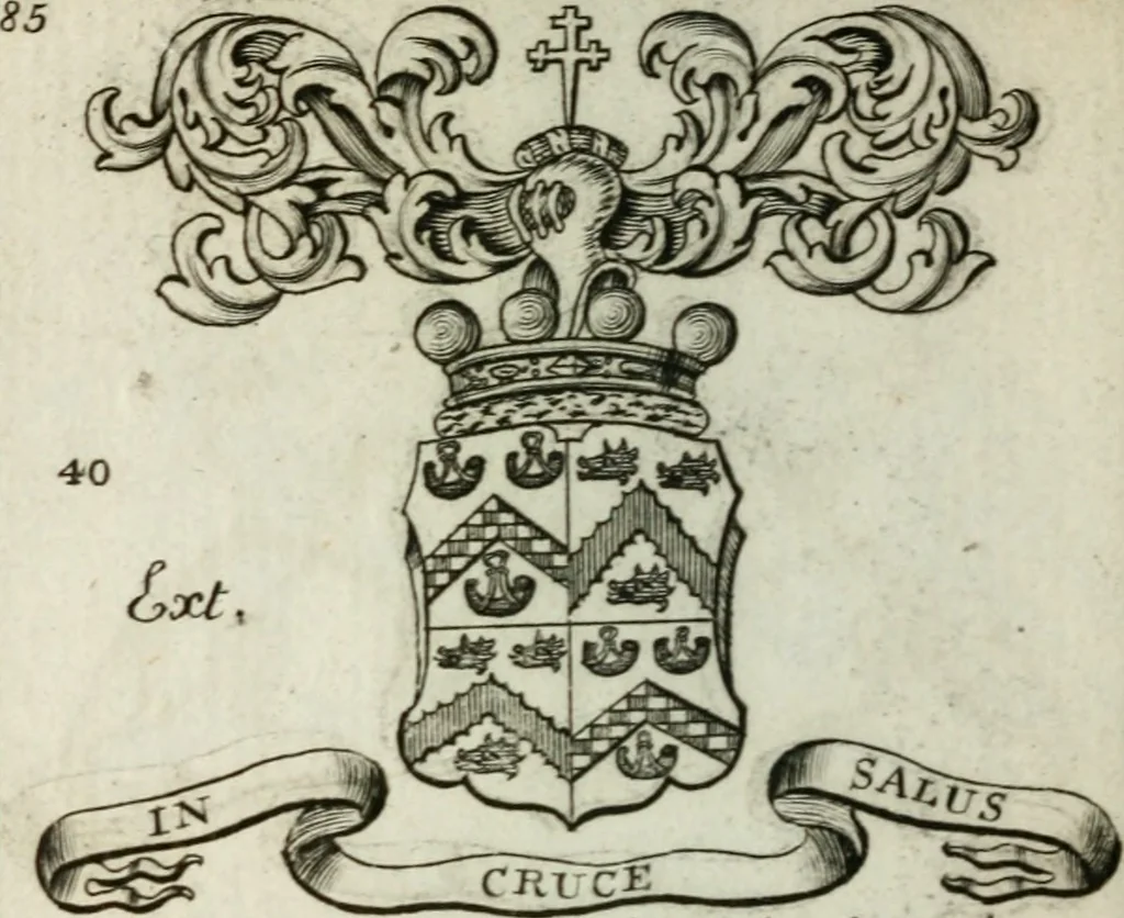 An illustration from The British compendium; or, Rudiments of honour: Containing the origin of the Scots, and succession of their kings for above 2000 years;, 1741, leaf 93