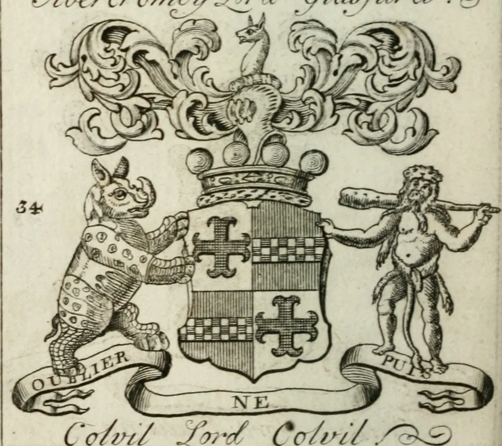 An illustration from The British compendium; or, Rudiments of honour: Containing the origin of the Scots, and succession of their kings for above 2000 years;, 1741, leaf 93