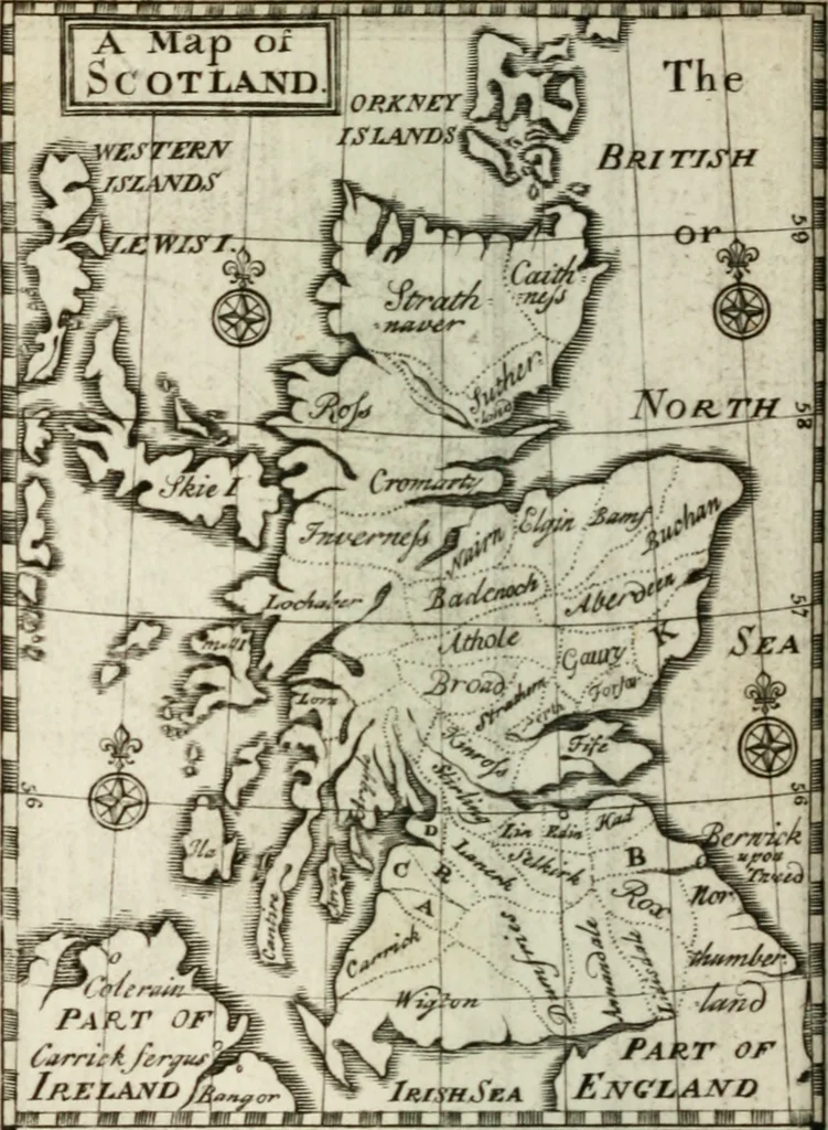 An illustration from The British compendium; or, Rudiments of honour: Containing the origin of the Scots, and succession of their kings for above 2000 years;, 1741, leaf 97