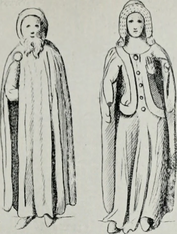 An illustration from British costume during XIX centuries (civil and ecclesiastical), 1910, leaf 188