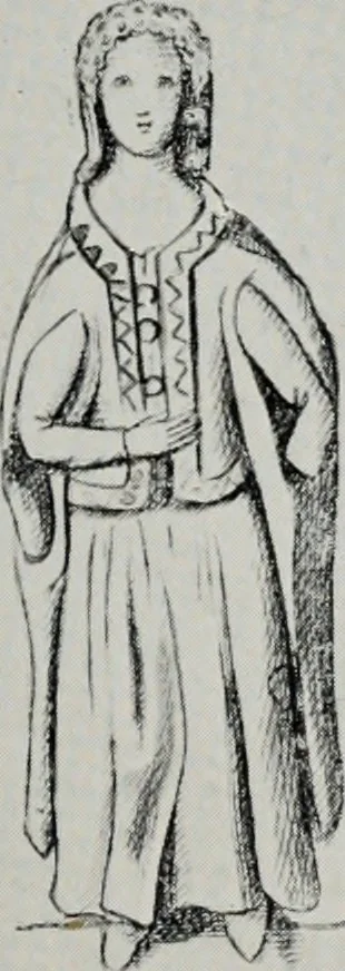 An illustration from British costume during XIX centuries (civil and ecclesiastical), 1910, leaf 188