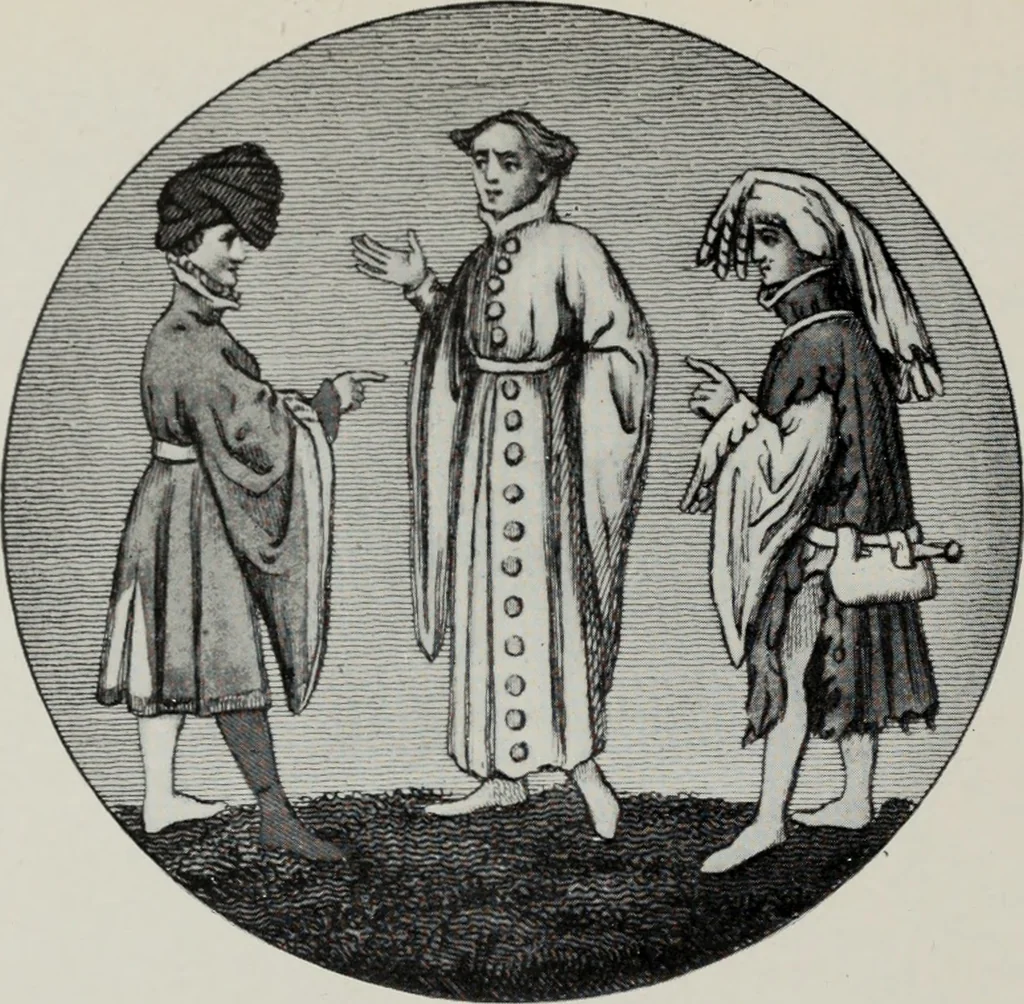 An illustration from British costume during XIX centuries (civil and ecclesiastical), 1910, leaf 205
