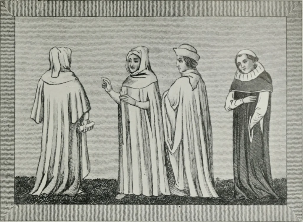 An illustration from British costume during XIX centuries (civil and ecclesiastical), 1910, leaf 234