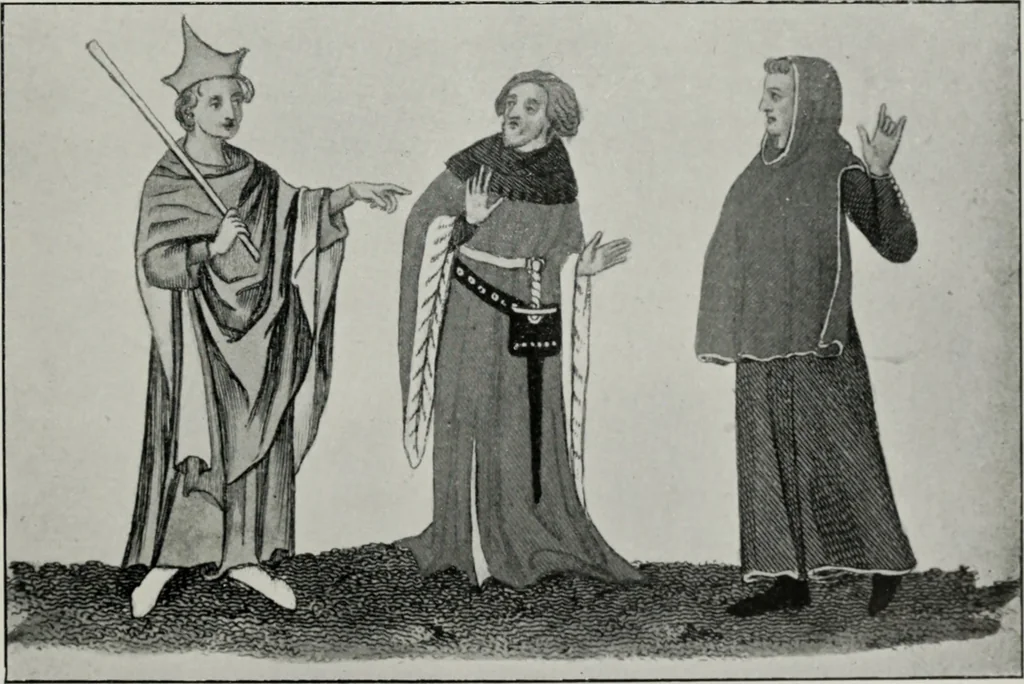 An illustration from British costume during XIX centuries (civil and ecclesiastical), 1910, leaf 234