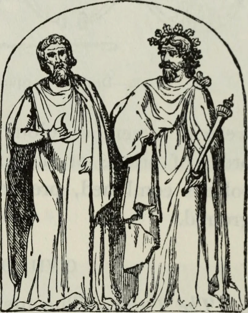 An illustration from British costume during XIX centuries (civil and ecclesiastical), 1910, leaf 24