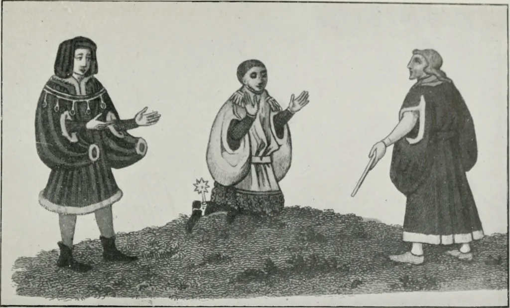 An illustration from British costume during XIX centuries (civil and ecclesiastical), 1910, leaf 246