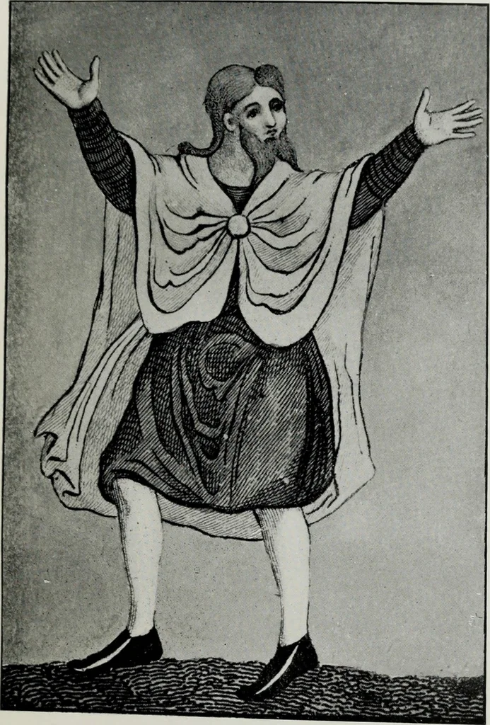 An illustration from British costume during XIX centuries (civil and ecclesiastical), 1910, leaf 38