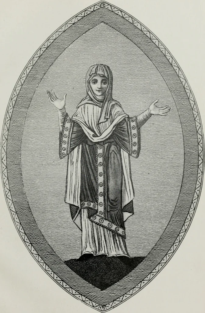 An illustration from British costume during XIX centuries (civil and ecclesiastical), 1910, leaf 48