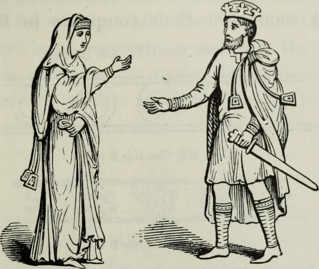 An illustration from British costume during XIX centuries (civil and ecclesiastical), 1910, leaf 56