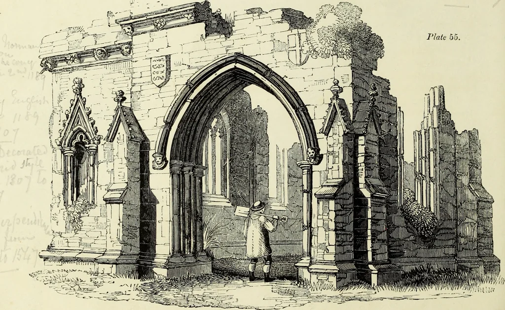 An illustration from The British drawing-book : or, the art of drawing with accuracy and beauty, containing a series of progressive lessons on drawing landscape scenery, marine views, architecture, animals, the human figure, &c. &c. also, a complete system of practical perspective, illustrated with numerous practical subjects, 1845, leaf 189