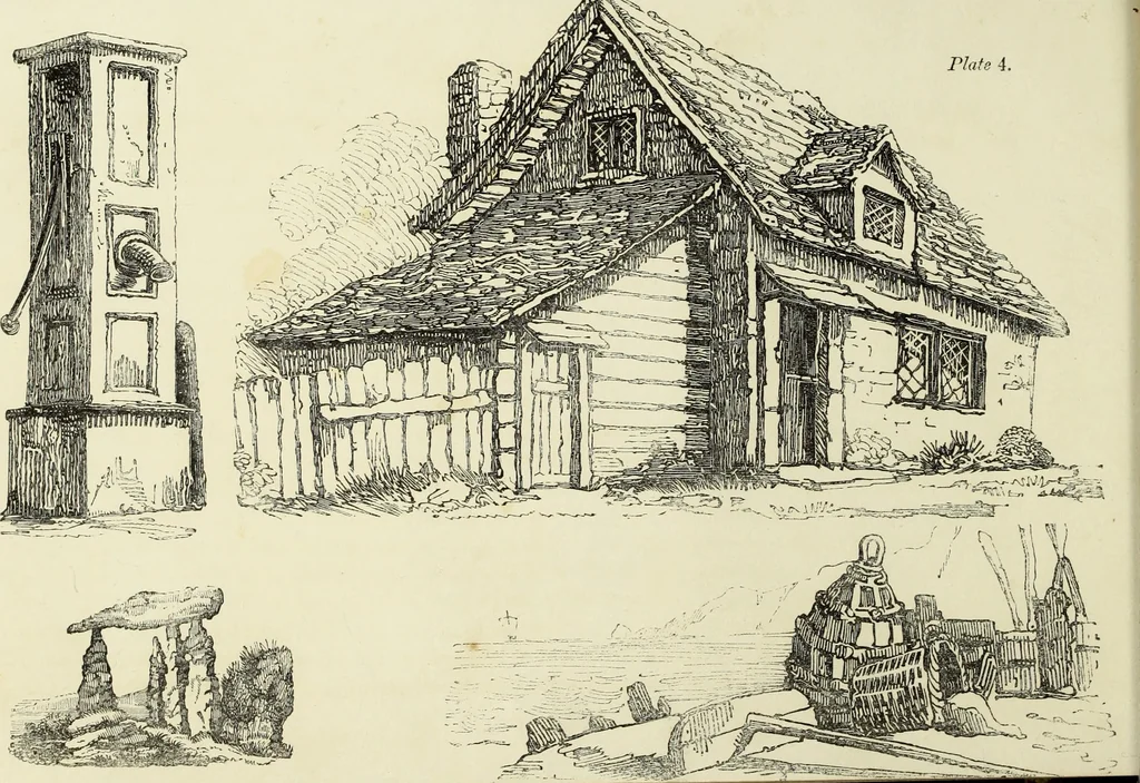 An illustration from The British drawing-book : or, the art of drawing with accuracy and beauty, containing a series of progressive lessons on drawing landscape scenery, marine views, architecture, animals, the human figure, &c. &c. also, a complete system of practical perspective, illustrated with numerous practical subjects, 1845, leaf 19