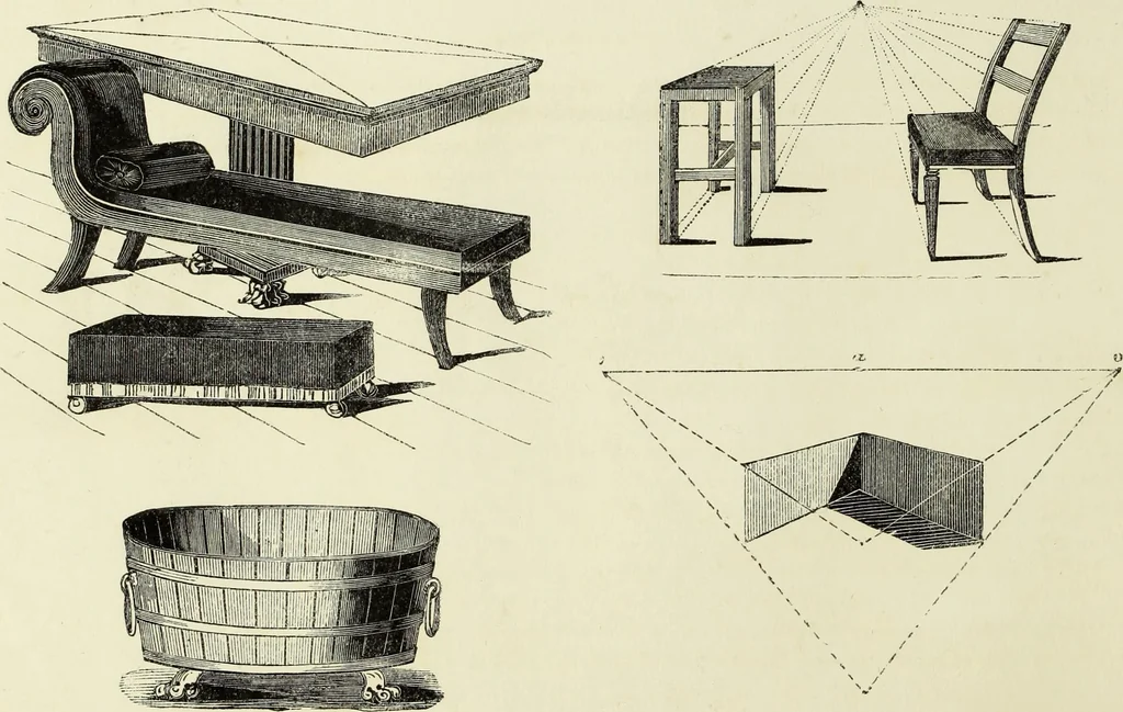 An illustration from The British drawing-book : or, the art of drawing with accuracy and beauty, containing a series of progressive lessons on drawing landscape scenery, marine views, architecture, animals, the human figure, &c. &c. also, a complete system of practical perspective, illustrated with numerous practical subjects, 1845, leaf 199