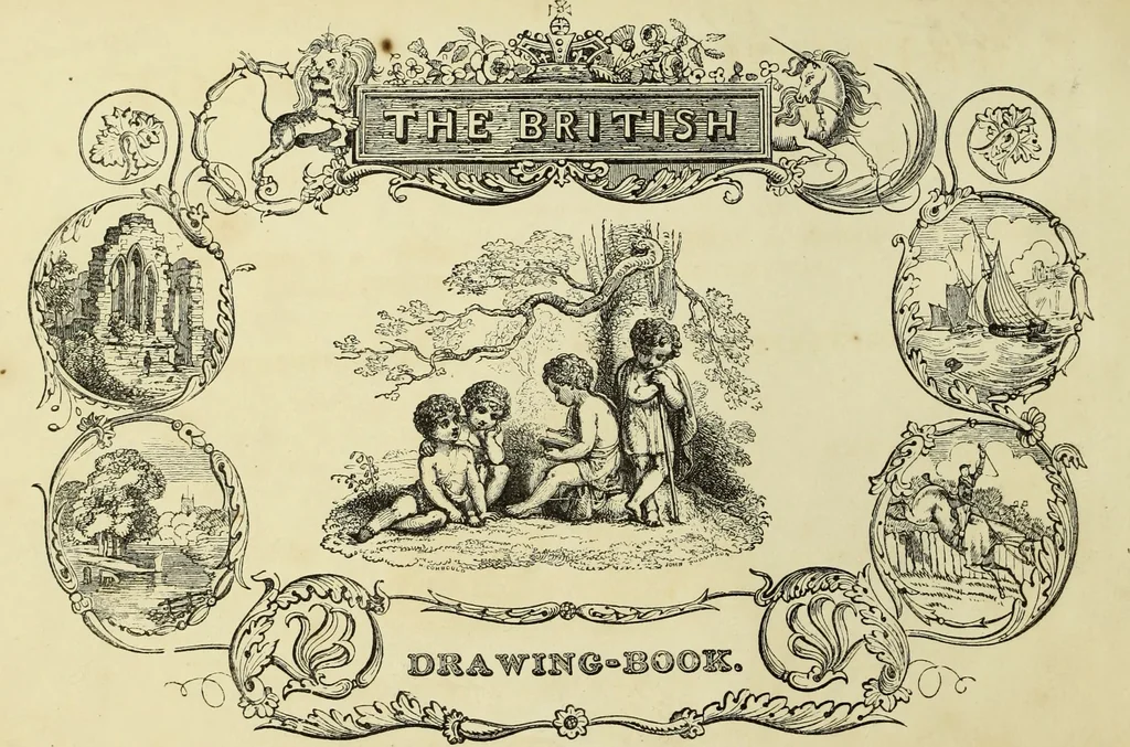 An illustration from The British drawing-book : or, the art of drawing with accuracy and beauty, containing a series of progressive lessons on drawing landscape scenery, marine views, architecture, animals, the human figure, &c. &c. also, a complete system of practical perspective, illustrated with numerous practical subjects, 1845, leaf 5