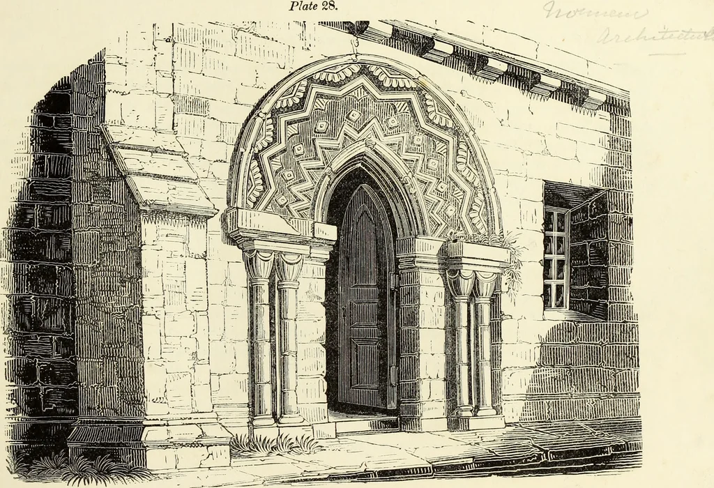 An illustration from The British drawing-book : or, the art of drawing with accuracy and beauty, containing a series of progressive lessons on drawing landscape scenery, marine views, architecture, animals, the human figure, &c. &c. also, a complete system of practical perspective, illustrated with numerous practical subjects, 1845, leaf 98