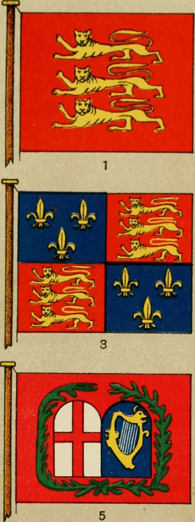 An illustration from British flags, their early history, and their development at sea; with an account of the origin of the flag as a national device, 1922, leaf 106