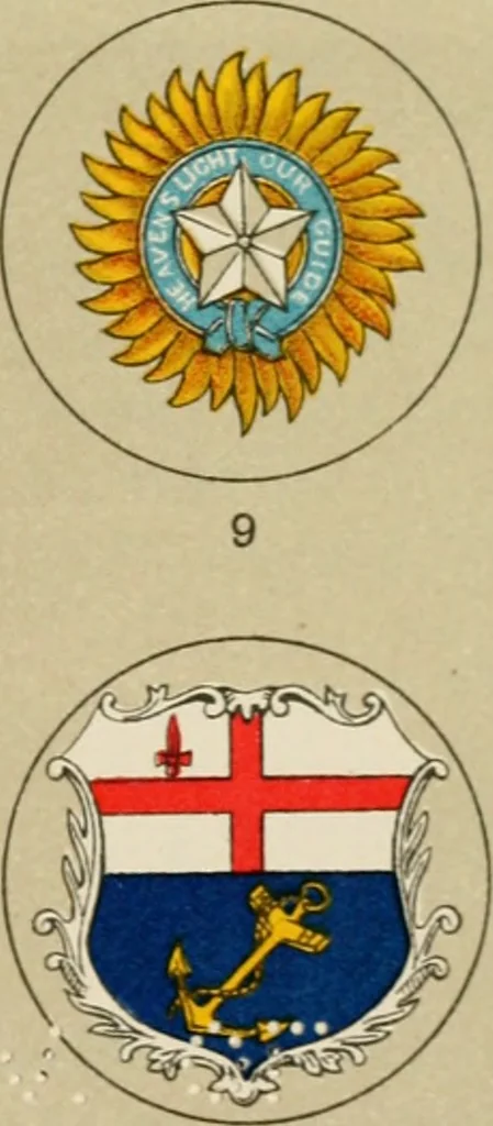 An illustration from British flags, their early history, and their development at sea; with an account of the origin of the flag as a national device, 1922, leaf 178