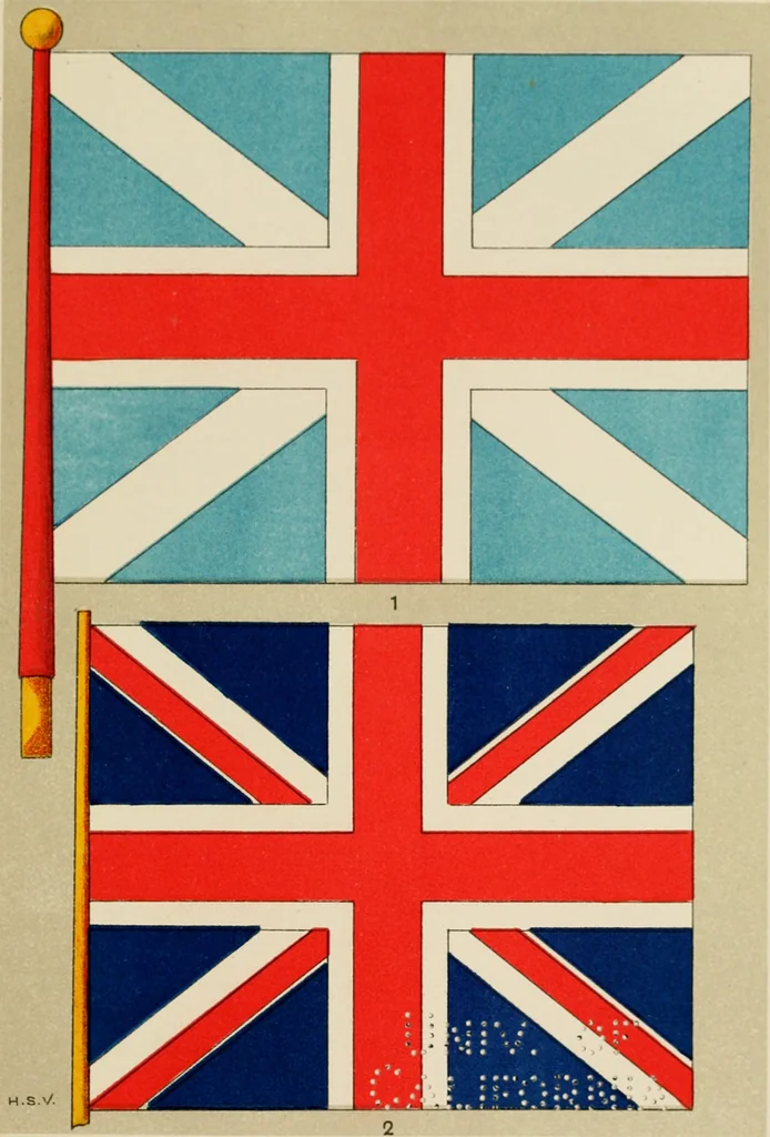 An illustration from British flags, their early history, and their development at sea; with an account of the origin of the flag as a national device, 1922, leaf 82