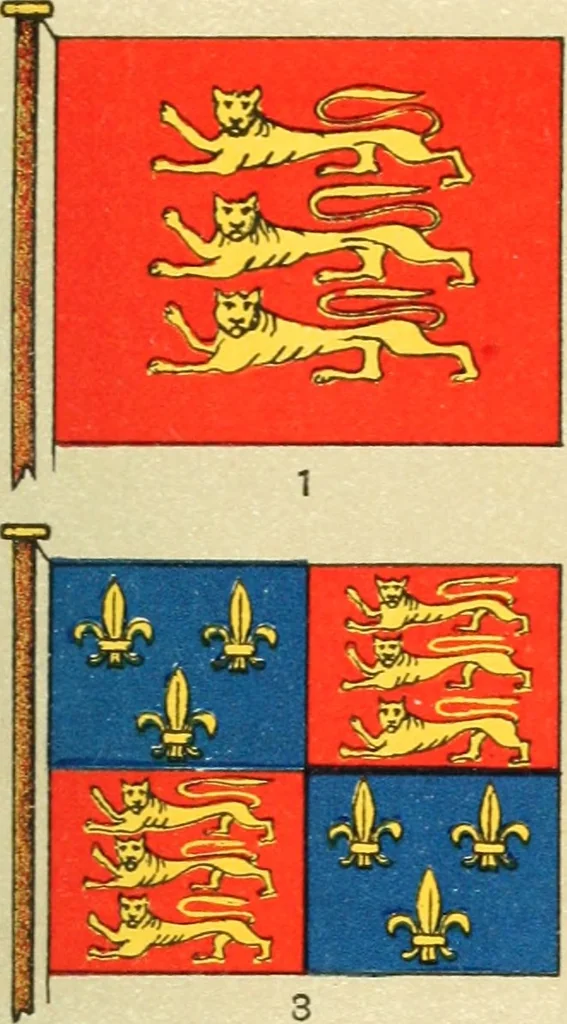 An illustration from British flags, their early history, and their development at sea; with an account of the origin of the flag as a national device, 1922, leaf 102