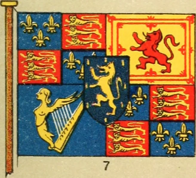 An illustration from British flags, their early history, and their development at sea; with an account of the origin of the flag as a national device, 1922, leaf 102