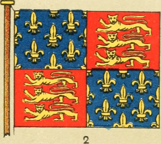 An illustration from British flags, their early history, and their development at sea; with an account of the origin of the flag as a national device, 1922, leaf 102