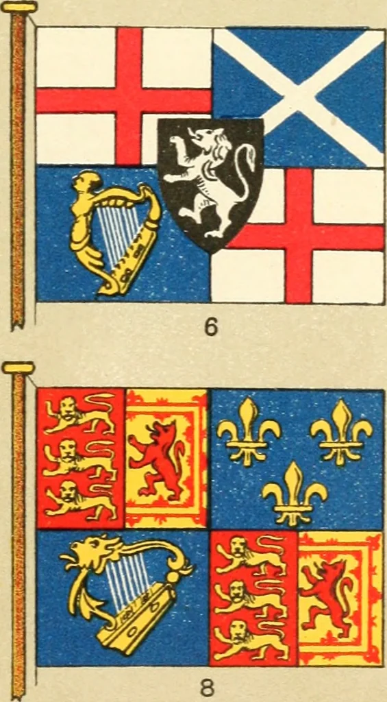 An illustration from British flags, their early history, and their development at sea; with an account of the origin of the flag as a national device, 1922, leaf 102