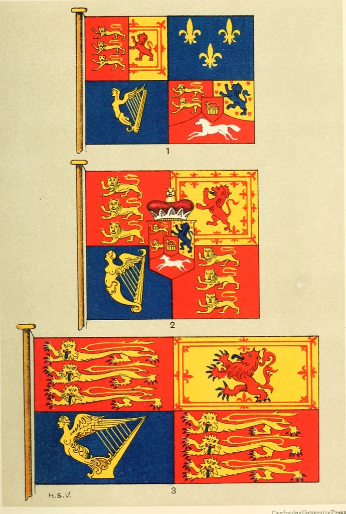 An illustration from British flags, their early history, and their development at sea; with an account of the origin of the flag as a national device, 1922, leaf 106