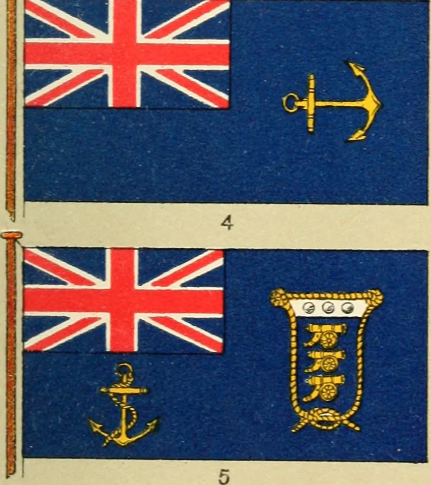 An illustration from British flags, their early history, and their development at sea; with an account of the origin of the flag as a national device, 1922, leaf 156