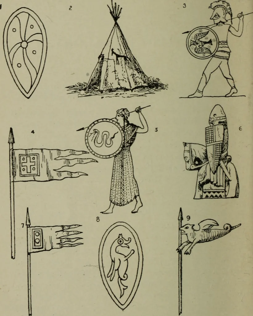 An illustration from British heraldry, 1921, leaf 13