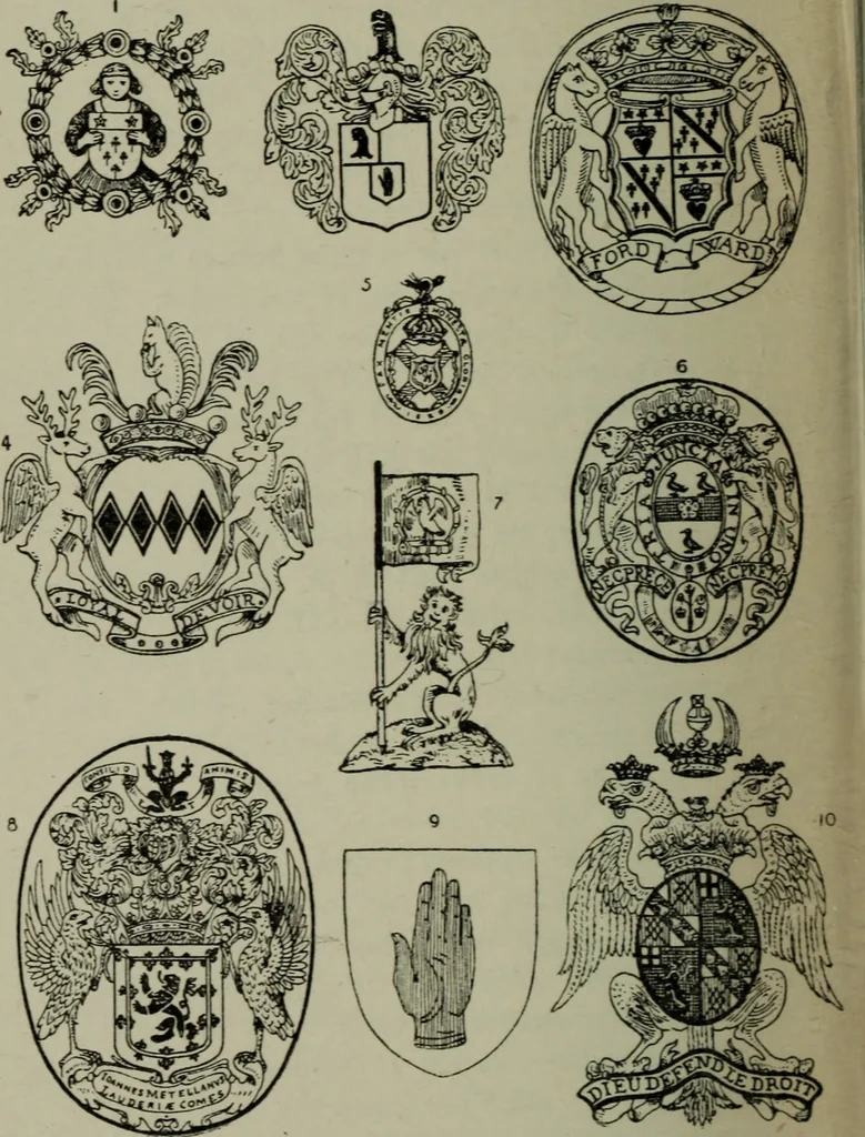 An illustration from British heraldry, 1921, leaf 165