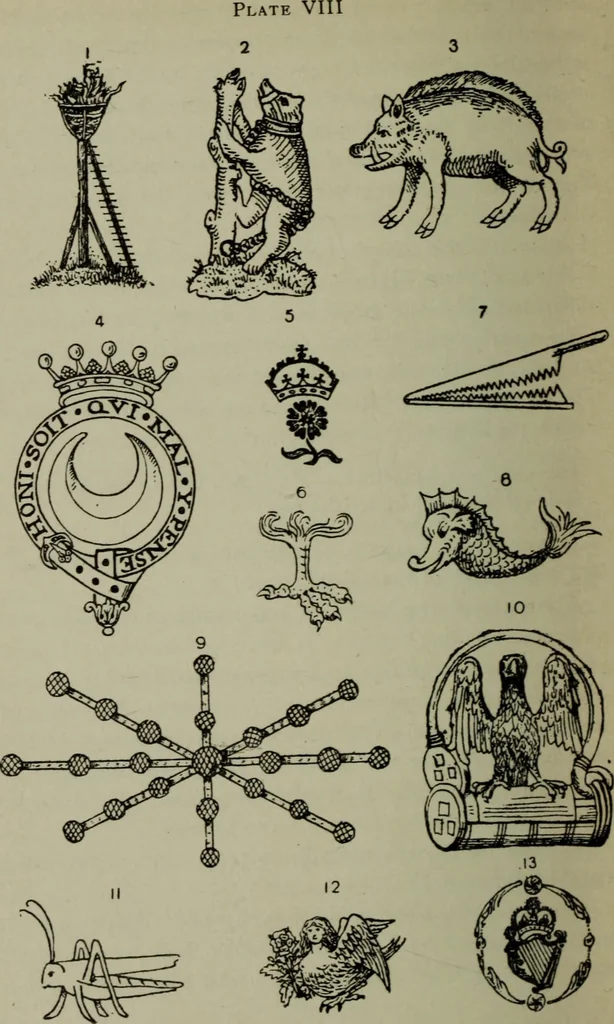 An illustration from British heraldry, 1921, leaf 71